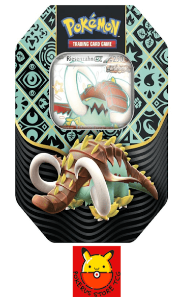 Paldean Fates Tin Shiny Great Tusk ex